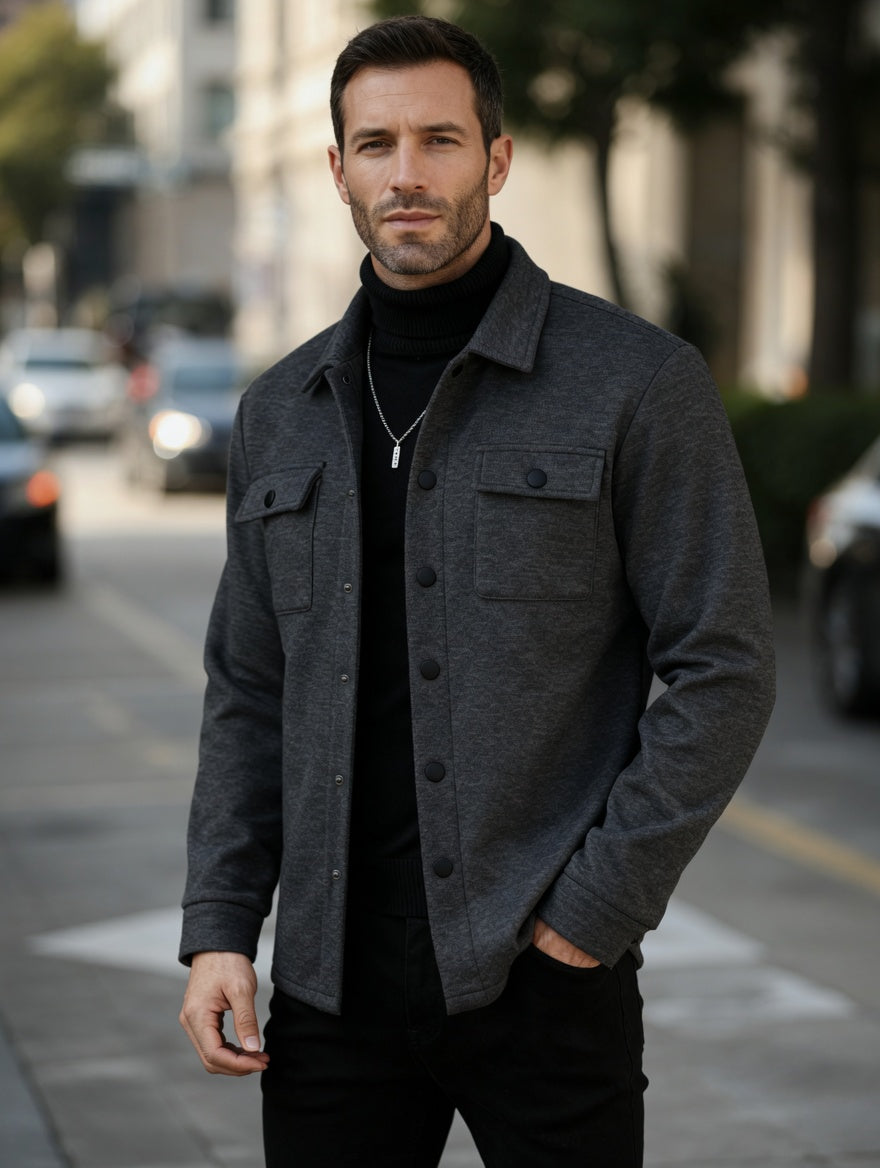 OVERSHIRT - TMÁVĚ ŠEDÁ - vevaly.com