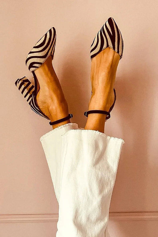 Keren™ | Tacchi a Punta con Stampa Zebra - vevaly.com