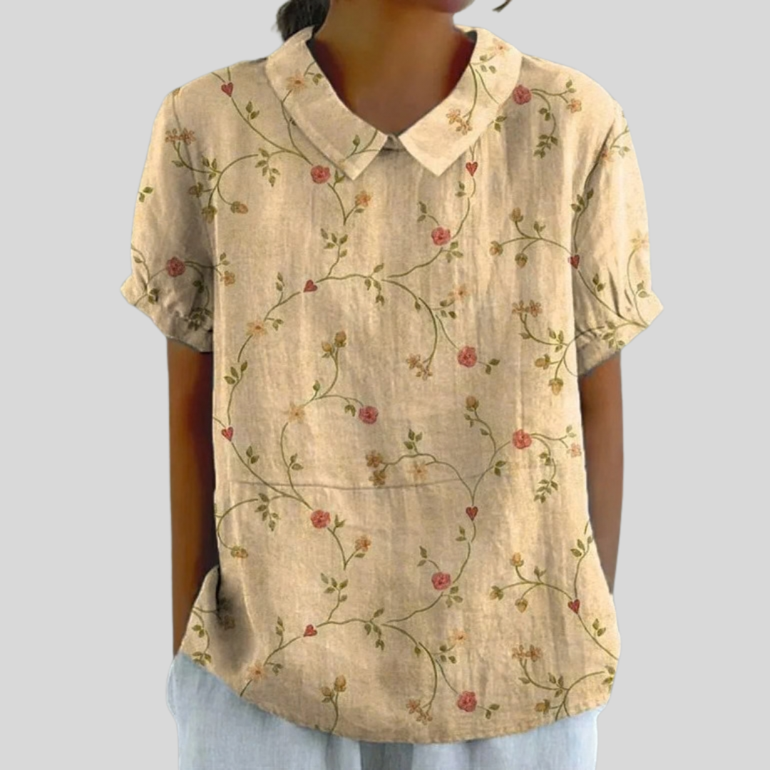 Elegantní květinový top - vevaly.com