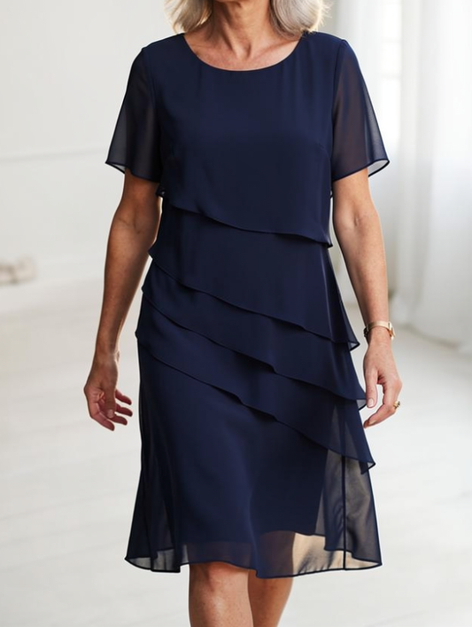 Juliette | Elegantní splývavé šaty s volány - vevaly.com