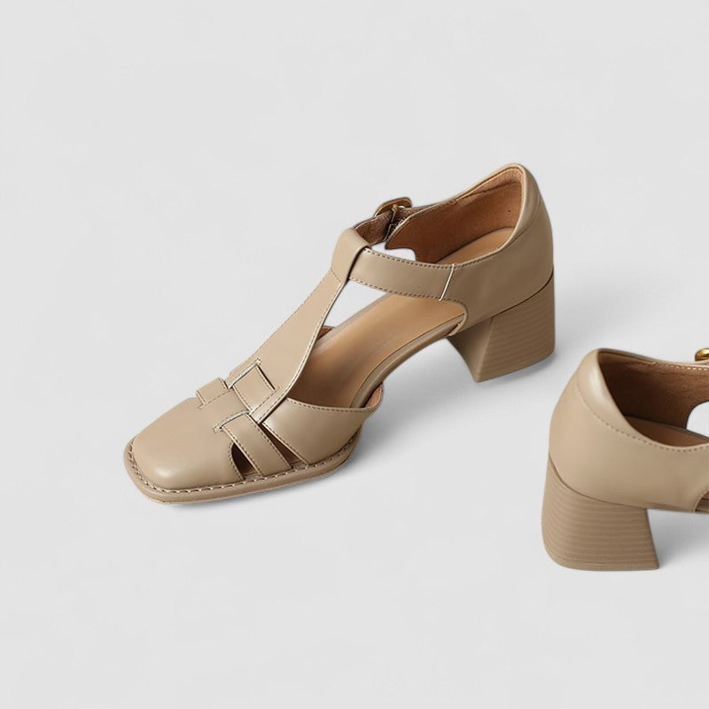 Alina | Tacchi Block T-Strap - vevaly.com