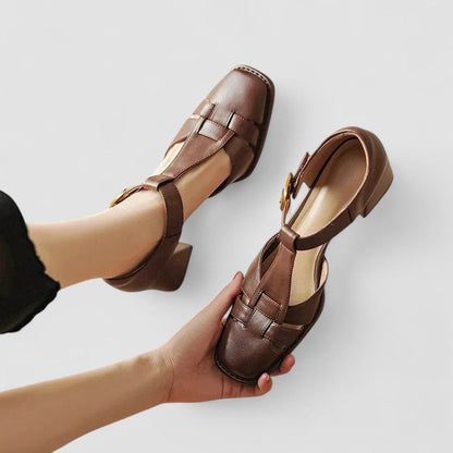 Alina | Tacchi Block T-Strap - vevaly.com