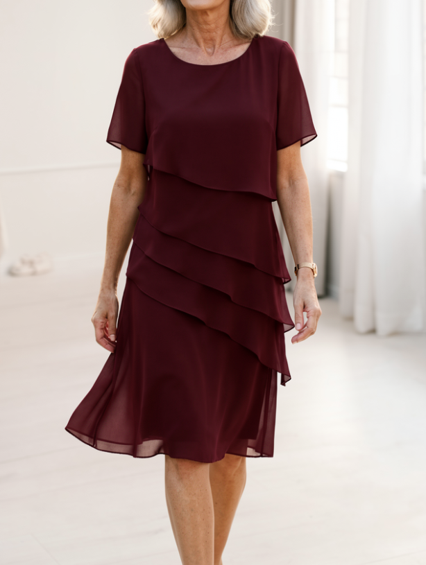 Juliette | Elegantní splývavé šaty s volány - vevaly.com