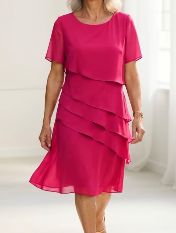 Juliette | Elegantní splývavé šaty s volány - vevaly.com