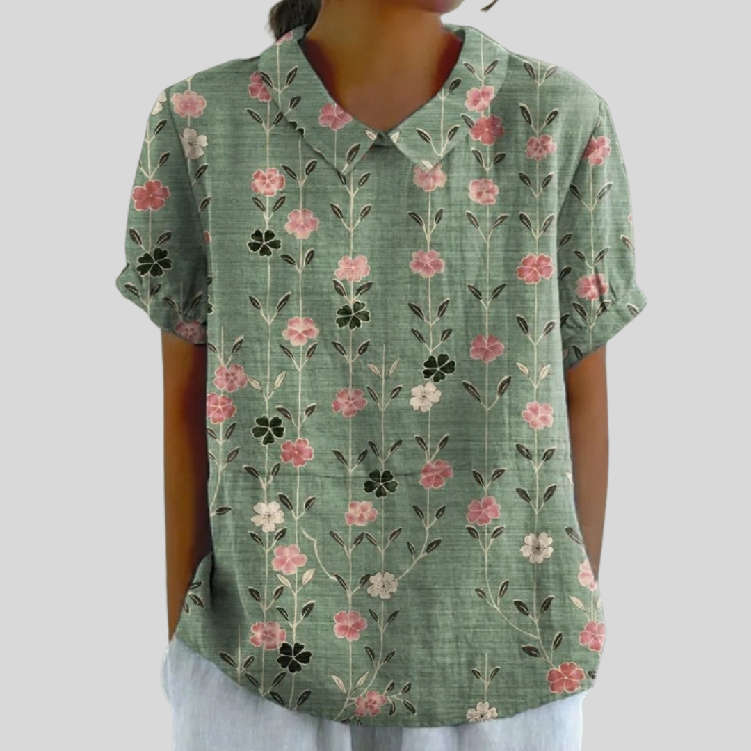 Elegantní květinový top - vevaly.com