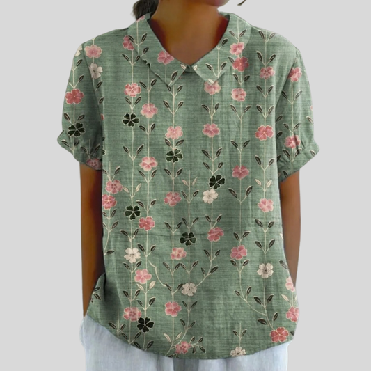 Elegantní květinový top - vevaly.com