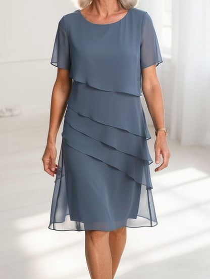 Juliette | Elegantní splývavé šaty s volány - vevaly.com