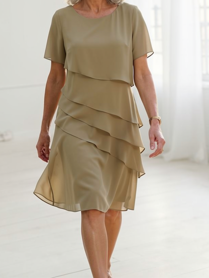 Juliette | Elegantní splývavé šaty s volány - vevaly.com