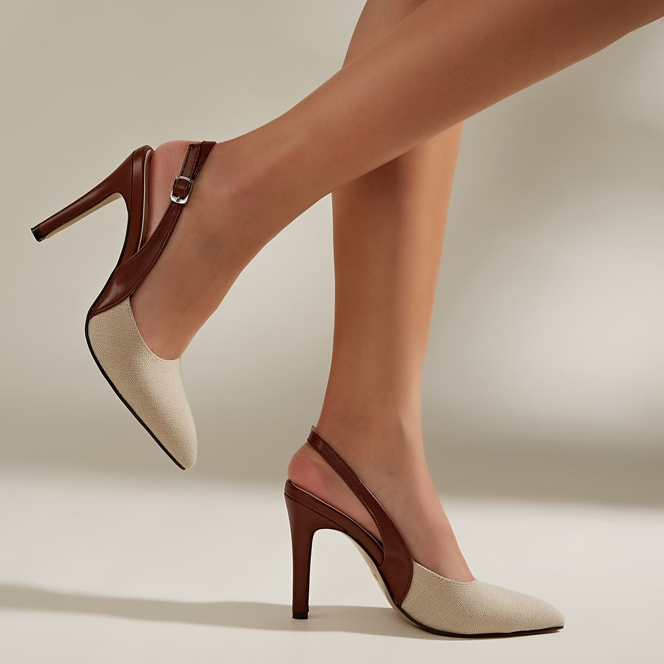 Amelie™  | Tacchi Slingback a Contrasto - vevaly.com