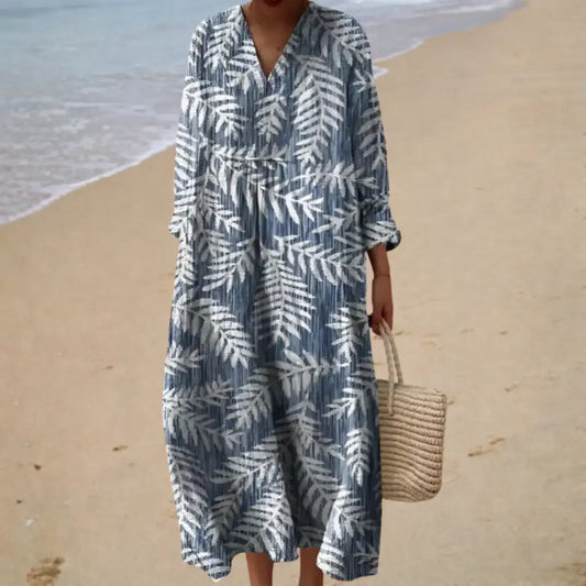 Isabelle | Abito Lungo Tropicale - vevaly.com