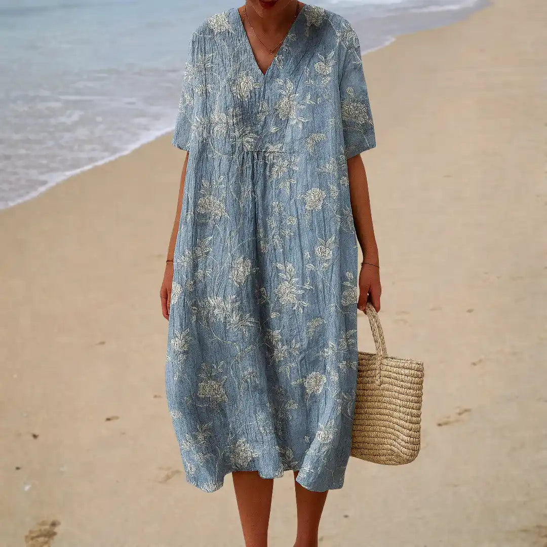 Amandine | Abito Midi Bohémien - vevaly.com
