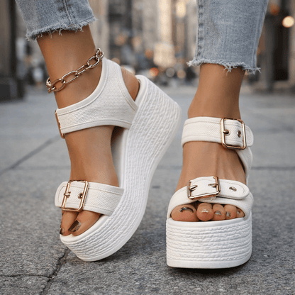 Naia Wedge con Fibbia - vevaly.com