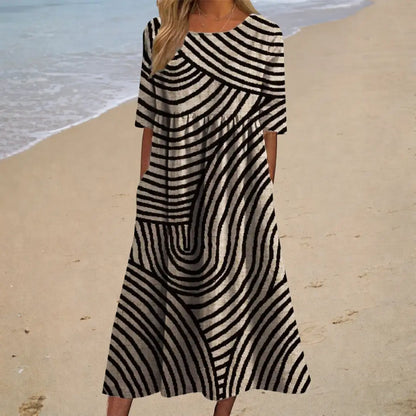 Aurélie | Abito Midi Romantico - vevaly.com