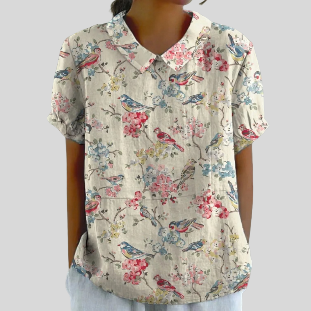 Elegantní květinový top - vevaly.com