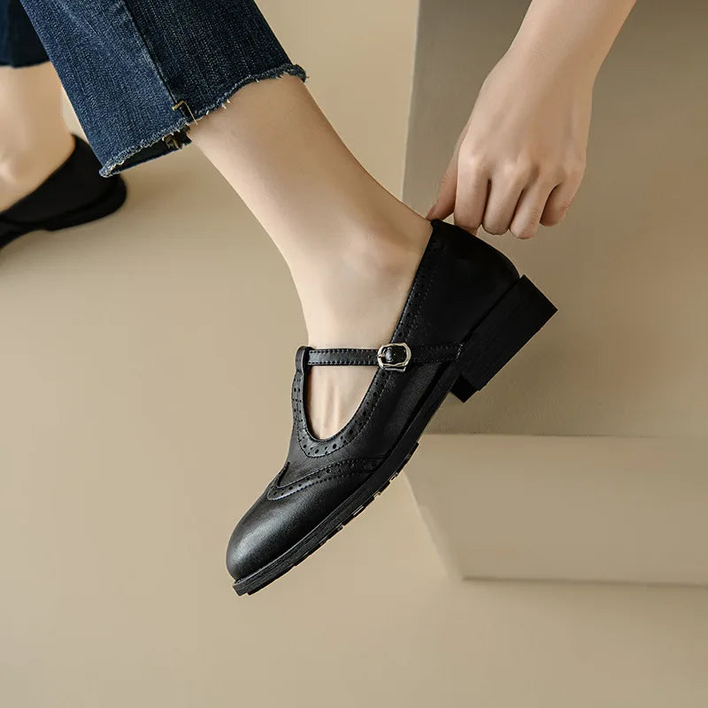 Sarah™ | Eleganti Mary Jane con cinturino a T - vevaly.com