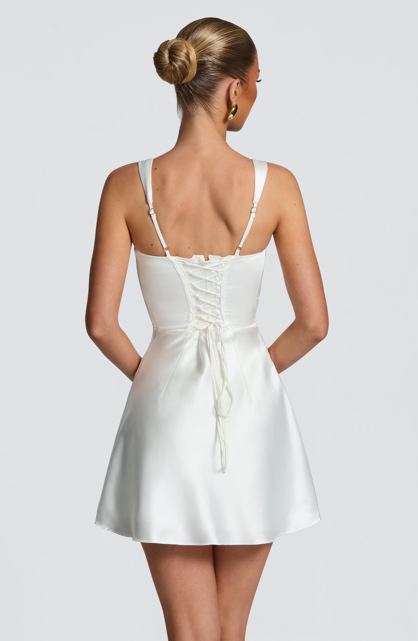 Calanthe | Mini Abito Avorio - vevaly.com