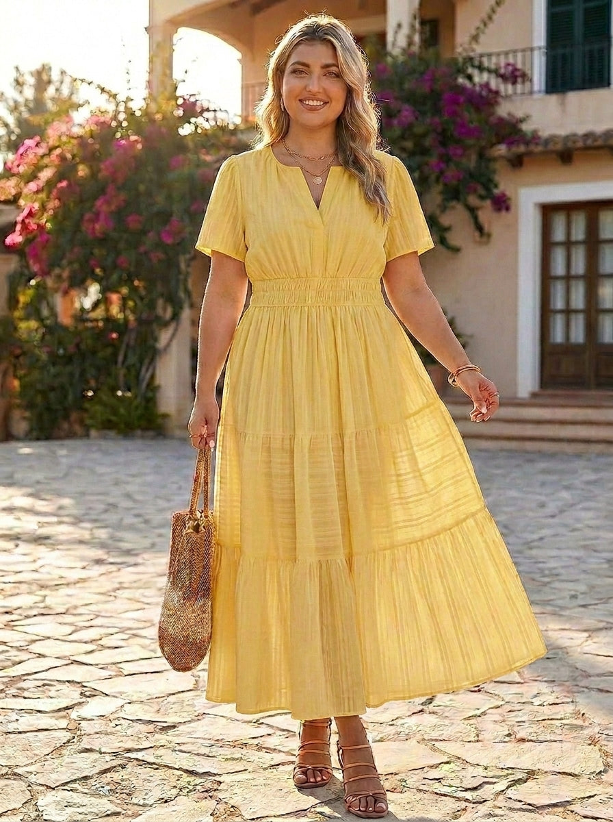 Vero | Boho maxi šaty s volánem