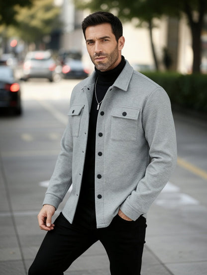 OVERSHIRT - SVĚTLE ŠEDÁ - vevaly.com