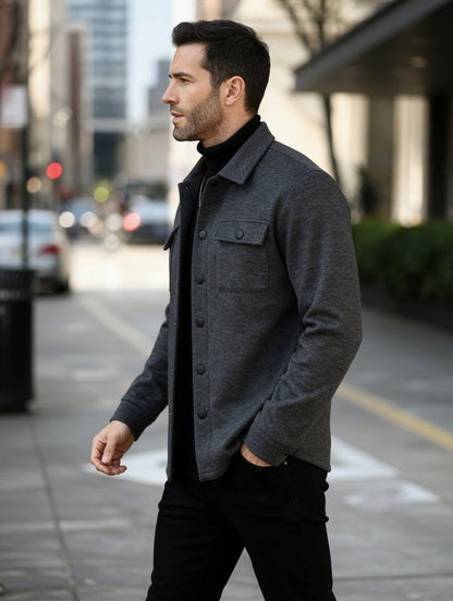 OVERSHIRT - TMÁVĚ ŠEDÁ - vevaly.com