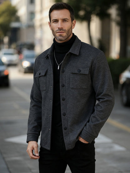 OVERSHIRT - TMÁVĚ ŠEDÁ - vevaly.com
