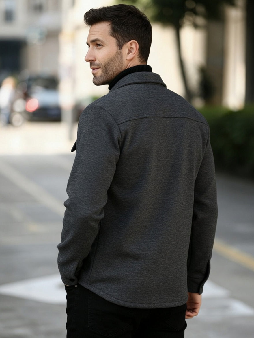 OVERSHIRT - TMÁVĚ ŠEDÁ - vevaly.com