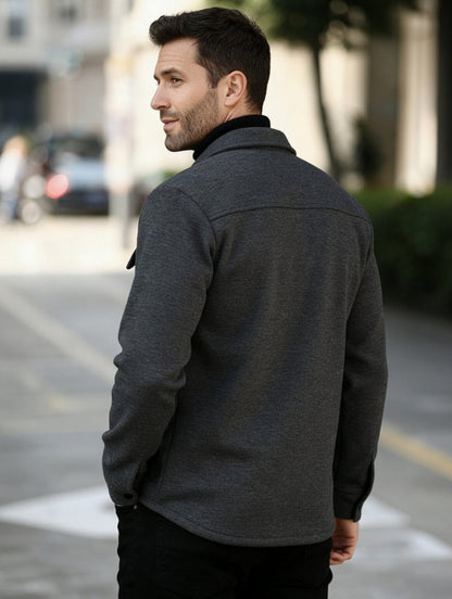 OVERSHIRT - TMÁVĚ ŠEDÁ - vevaly.com