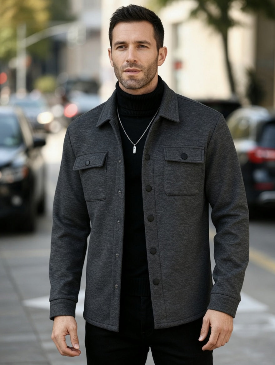 OVERSHIRT - TMÁVĚ ŠEDÁ - vevaly.com