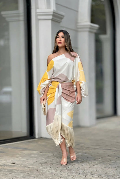 Daniela | Completo di due pezzi con frange - vevaly.com