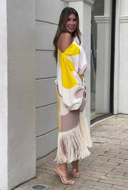 Daniela | Completo di due pezzi con frange - vevaly.com