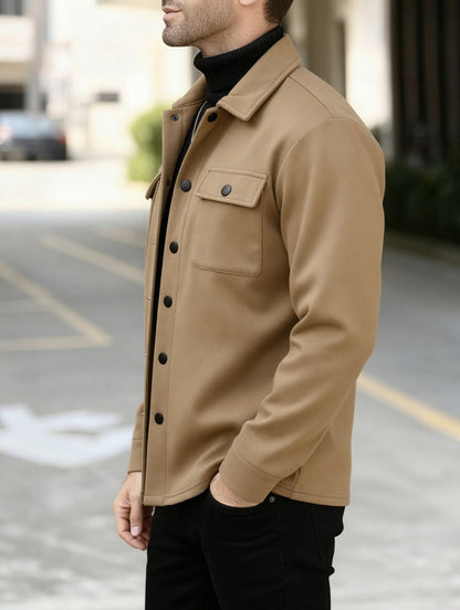 OVERSHIRT - KHAKI - vevaly.com