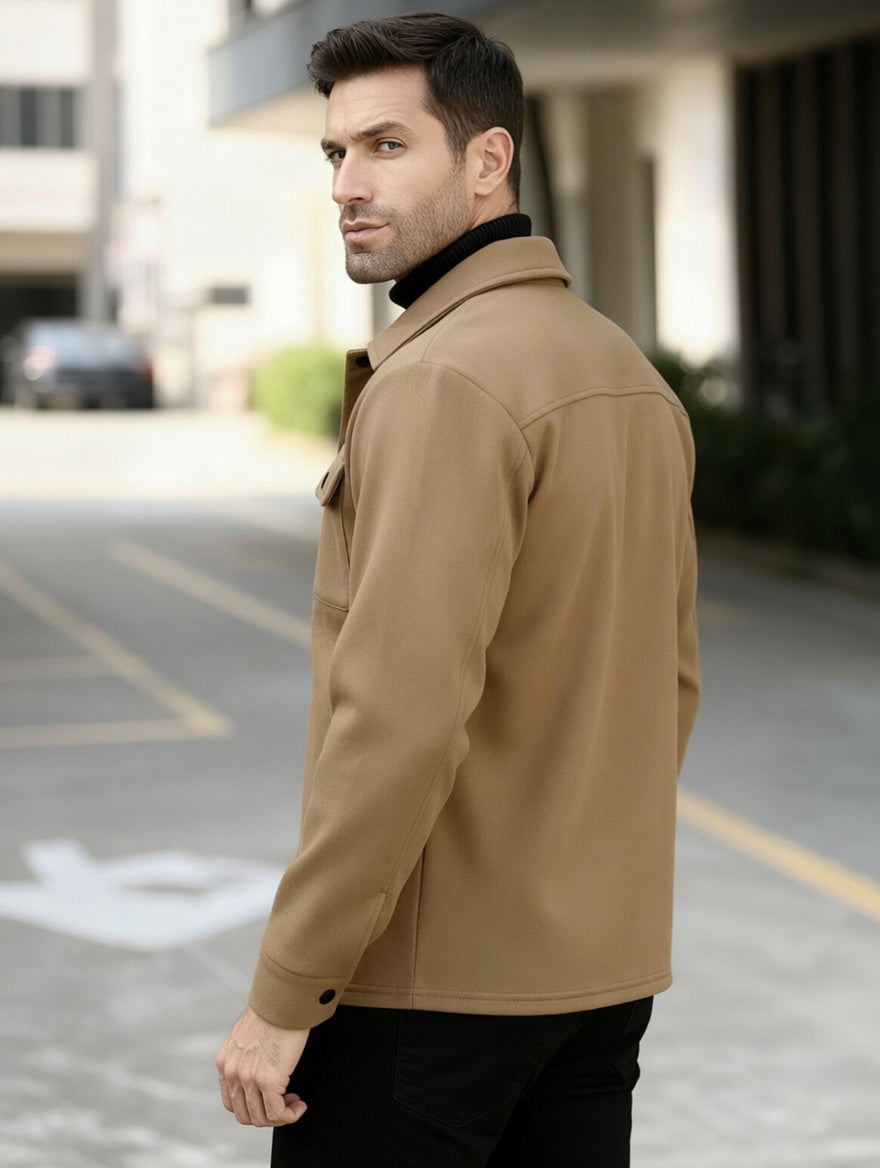 OVERSHIRT - KHAKI - vevaly.com