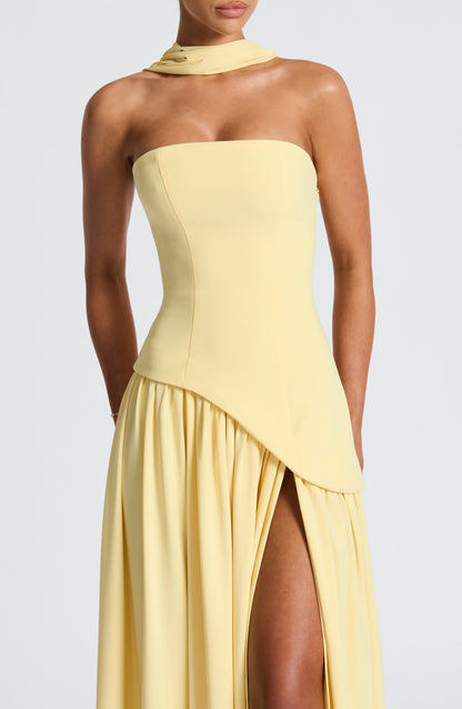 Serena | Abito Maxi Limone - vevaly.com