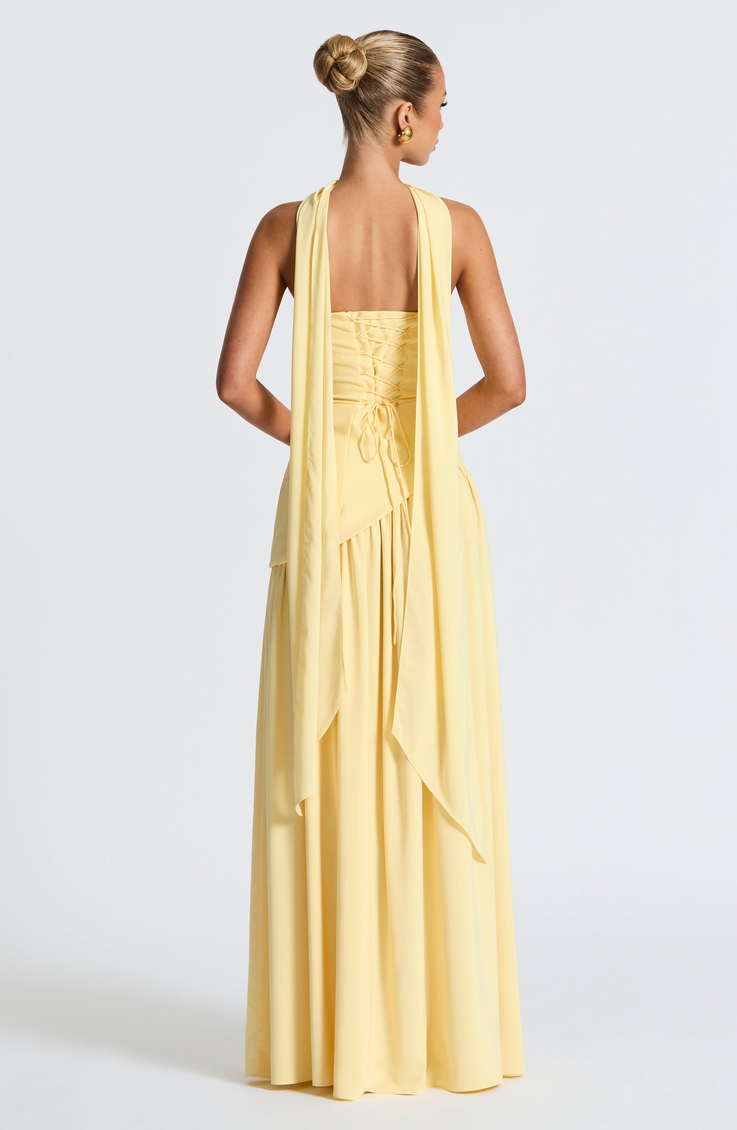 Serena | Abito Maxi Limone - vevaly.com