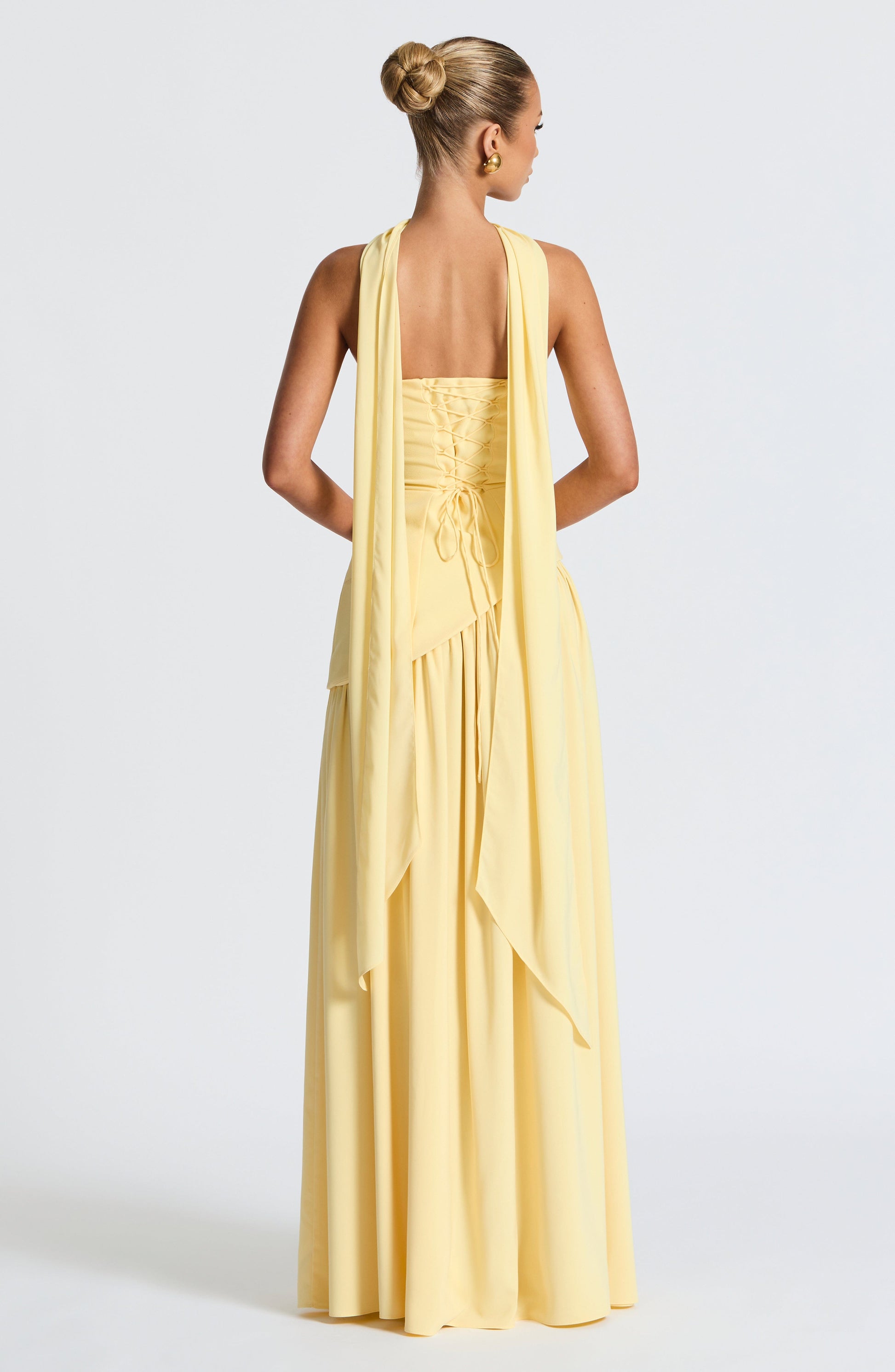 Serena | Abito Maxi Limone - vevaly.com