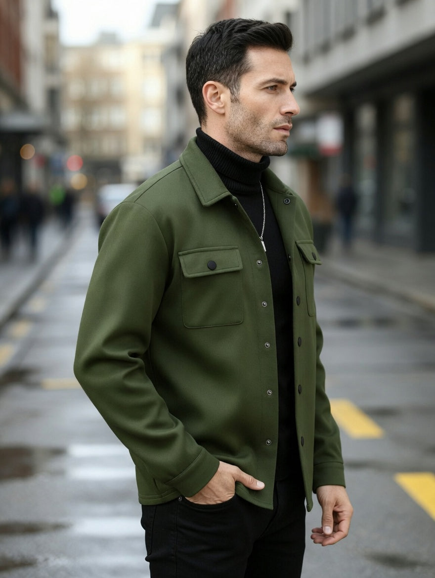 OVERSHIRT - HNĚDÁ - vevaly.com
