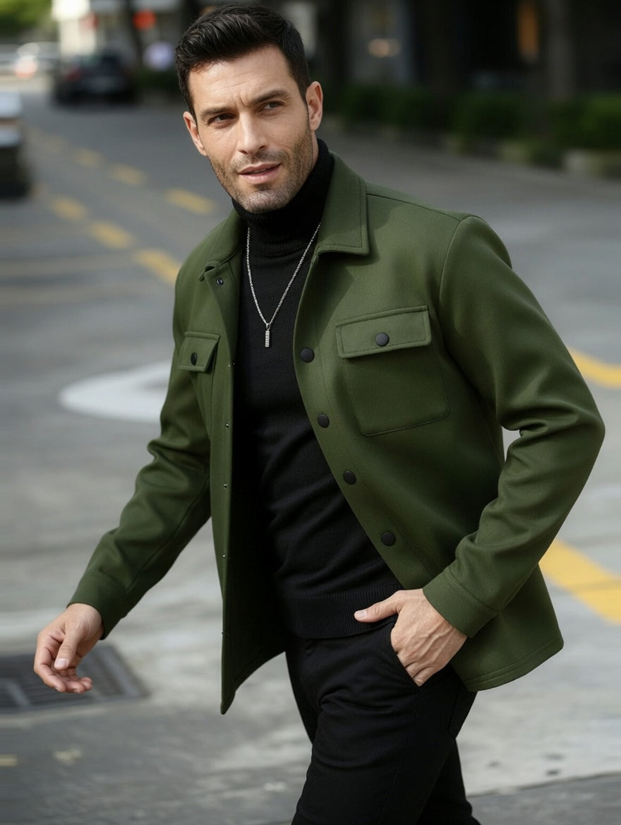 OVERSHIRT - HNĚDÁ - vevaly.com