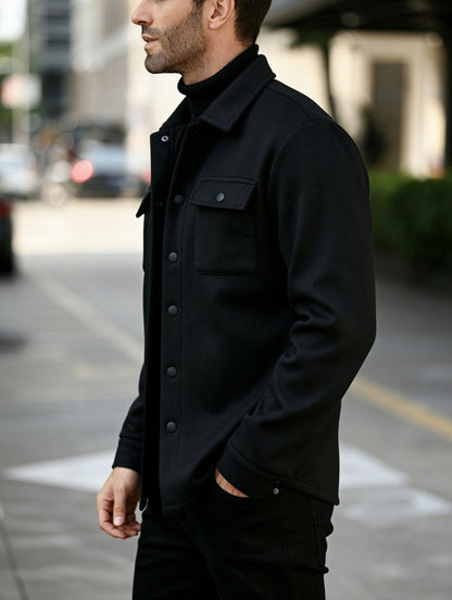 OVERSHIRT - ČERNÁ - vevaly.com