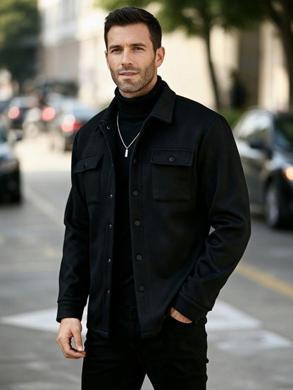 OVERSHIRT - ČERNÁ - vevaly.com