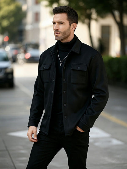 OVERSHIRT - ČERNÁ - vevaly.com