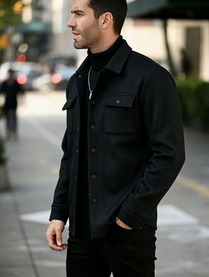 OVERSHIRT - ČERNÁ - vevaly.com
