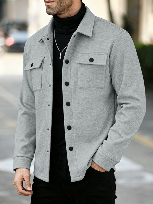 OVERSHIRT - SVĚTLE ŠEDÁ - vevaly.com
