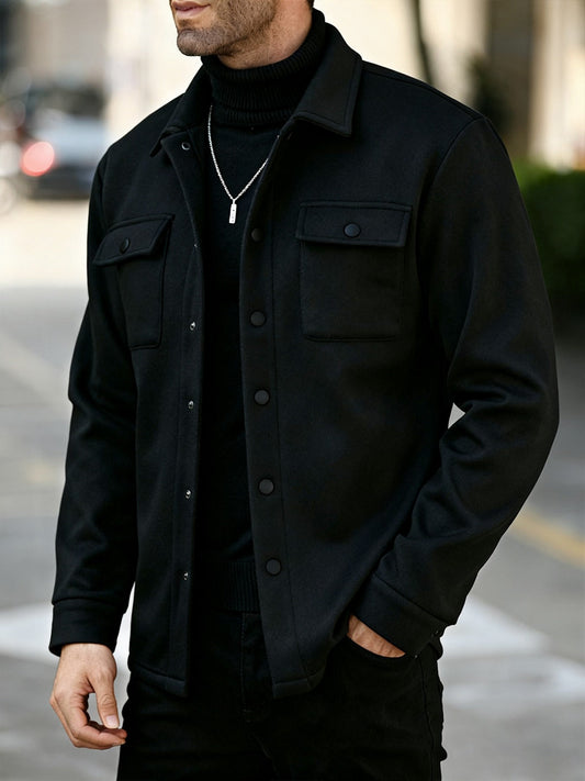 OVERSHIRT - ČERNÁ - vevaly.com